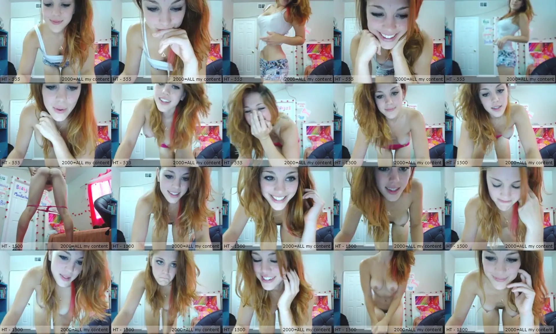 MissMolly photo contact sheet