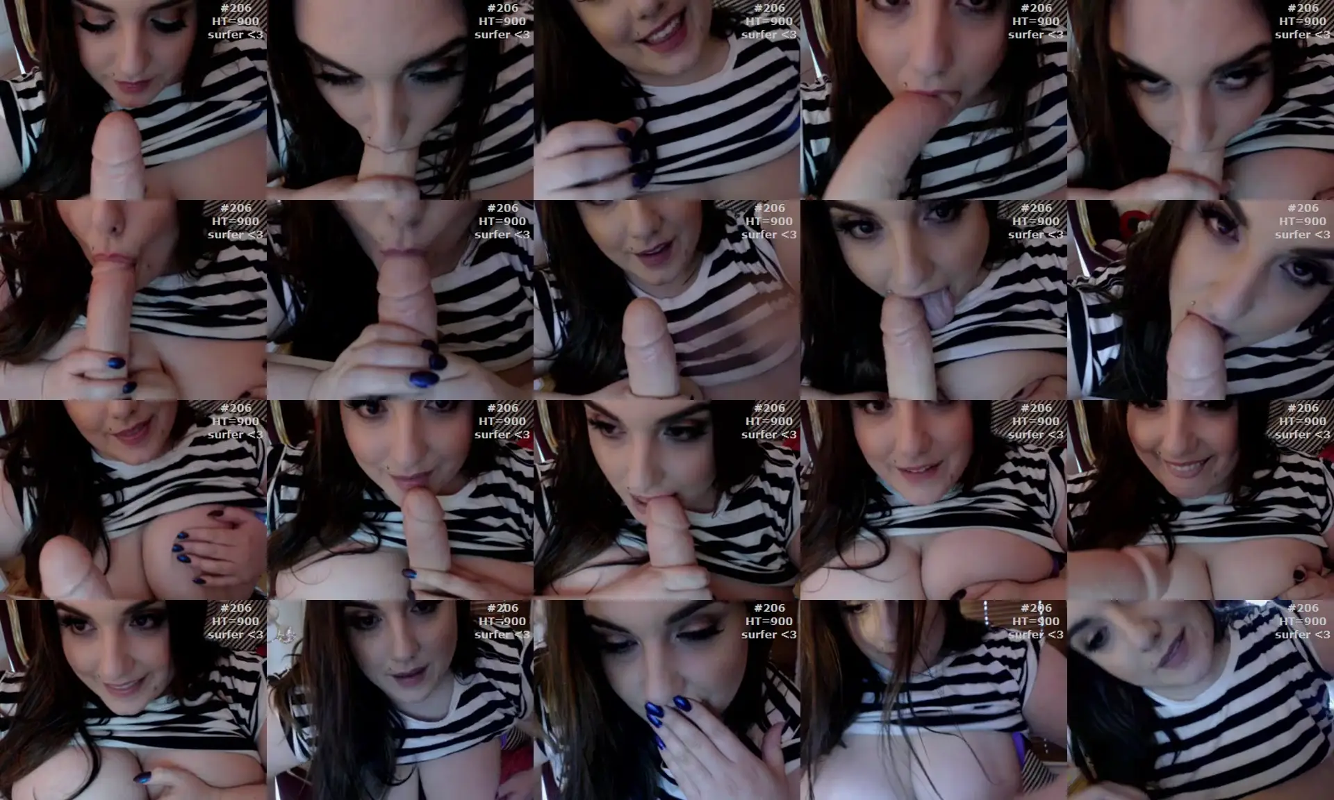 CurvyMina photo contact sheet