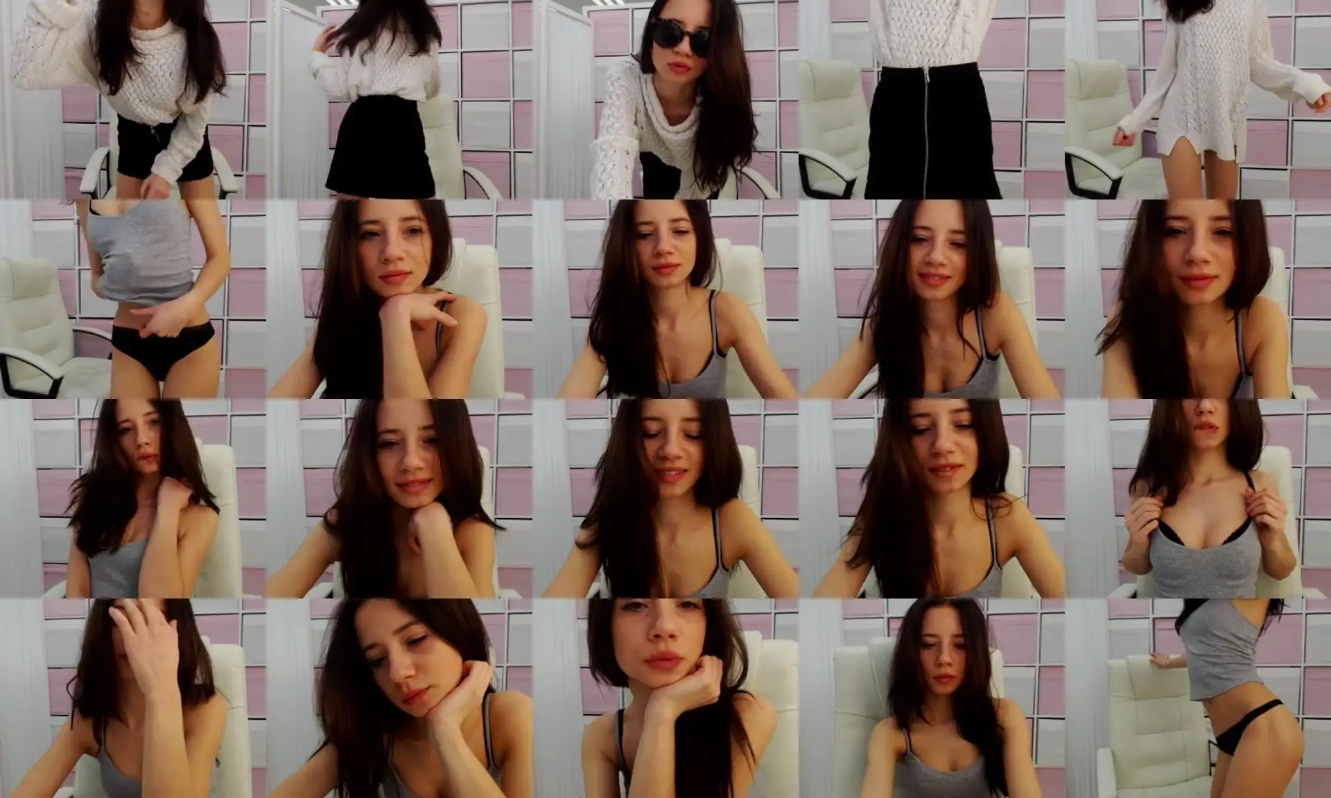 Brunetegirl photo contact sheet