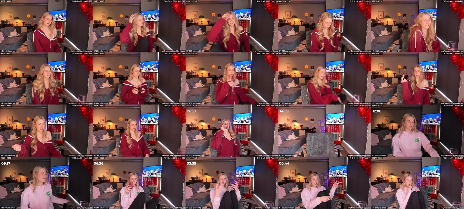 AshleyyLovee photo contact sheet