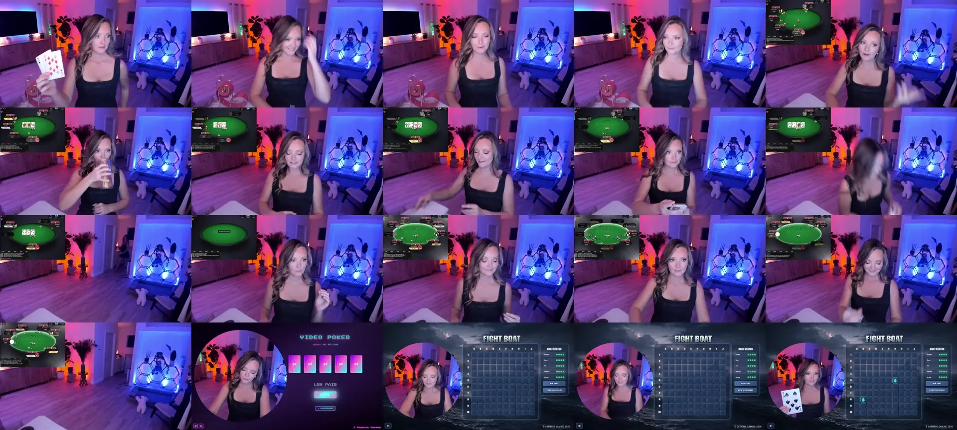 Topless photo contact sheet