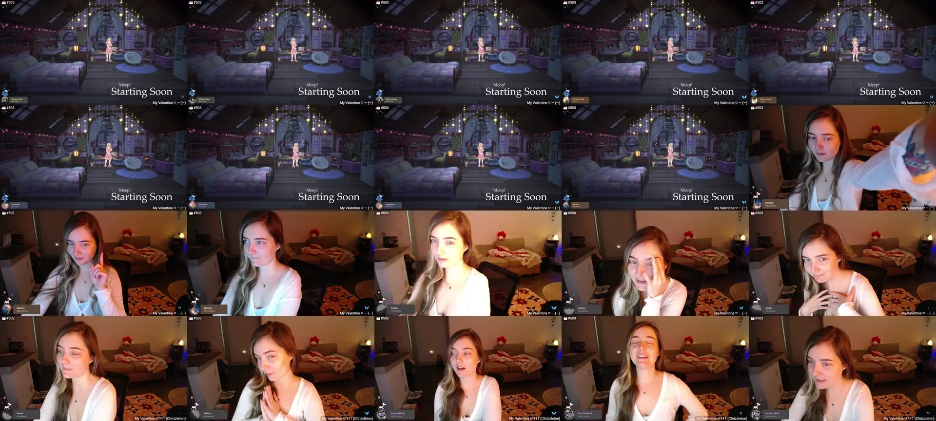 Monica photo contact sheet