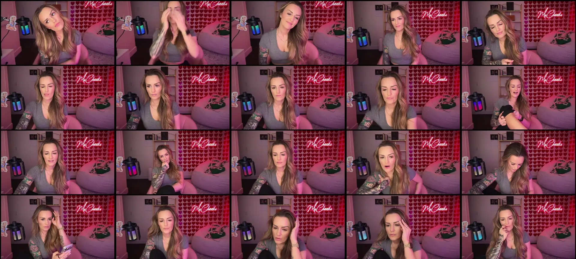 MsCheeks photo contact sheet