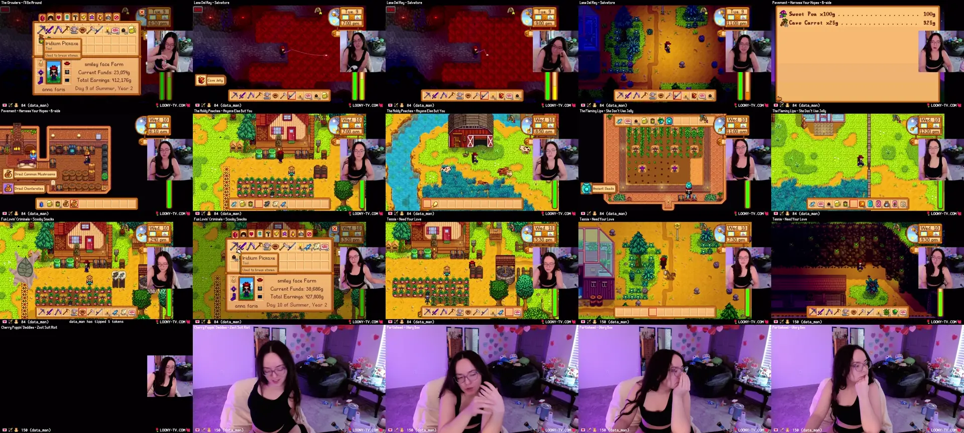 LoonyTV photo contact sheet