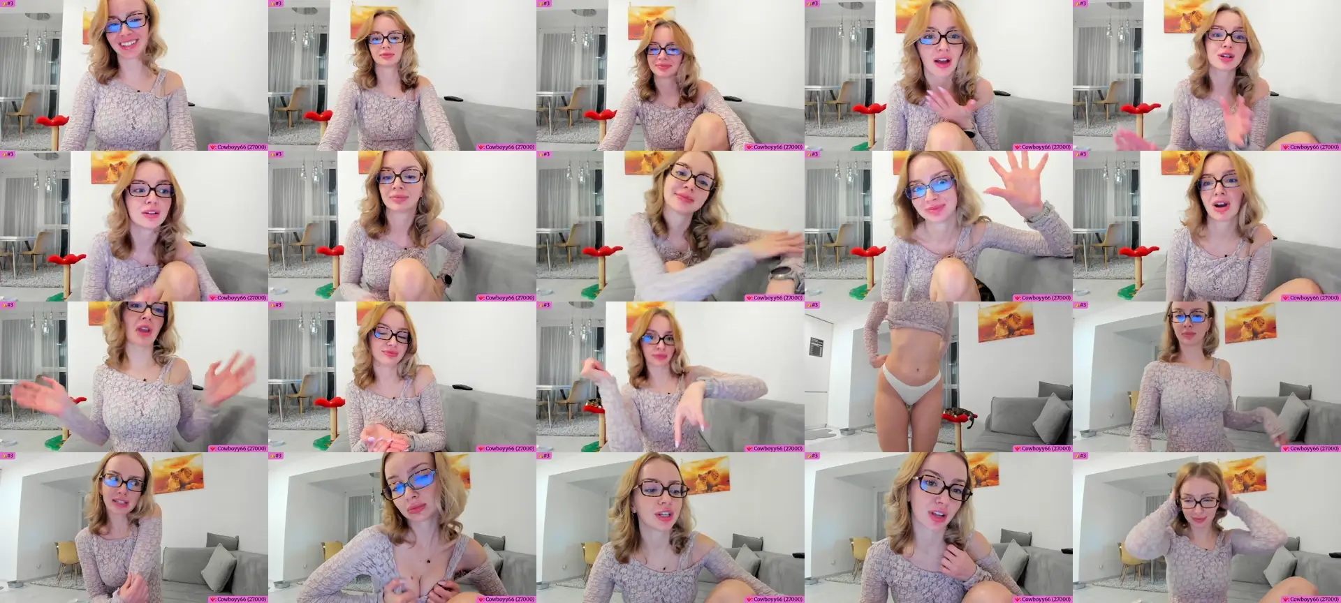 Angie photo contact sheet