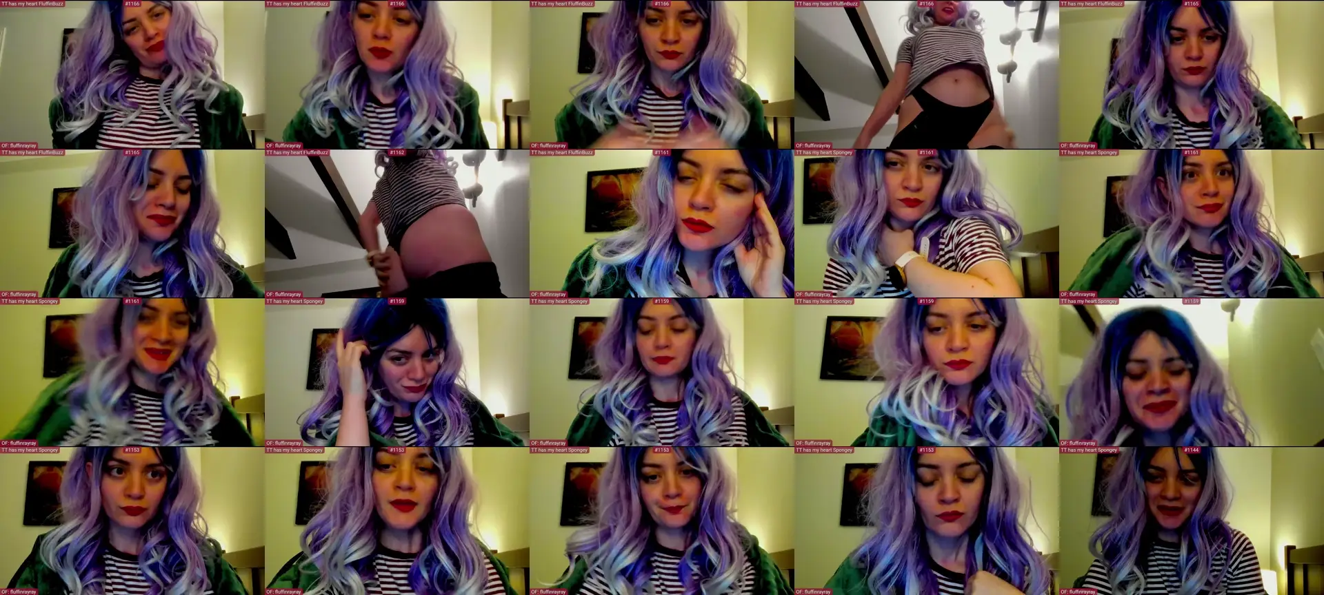 FluffinRayRay photo contact sheet