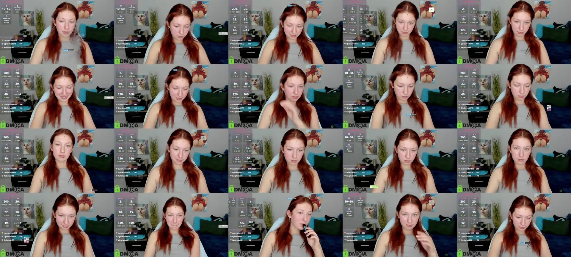 FoxyLizzy photo contact sheet