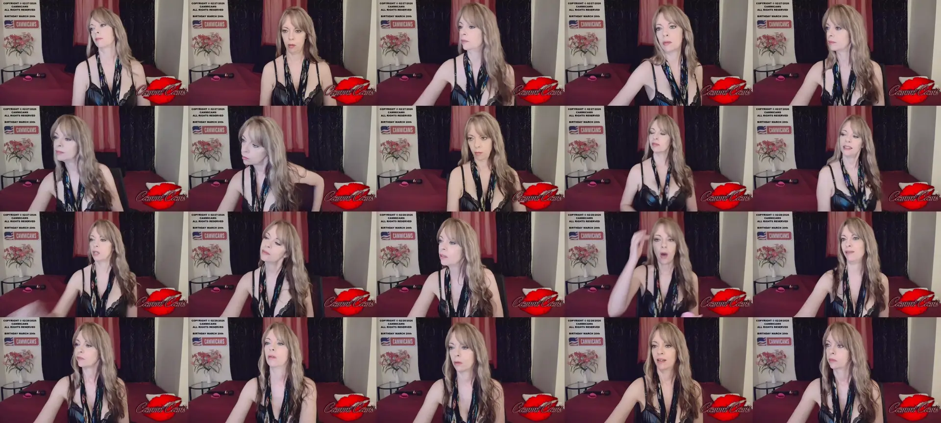 CammiCams photo contact sheet