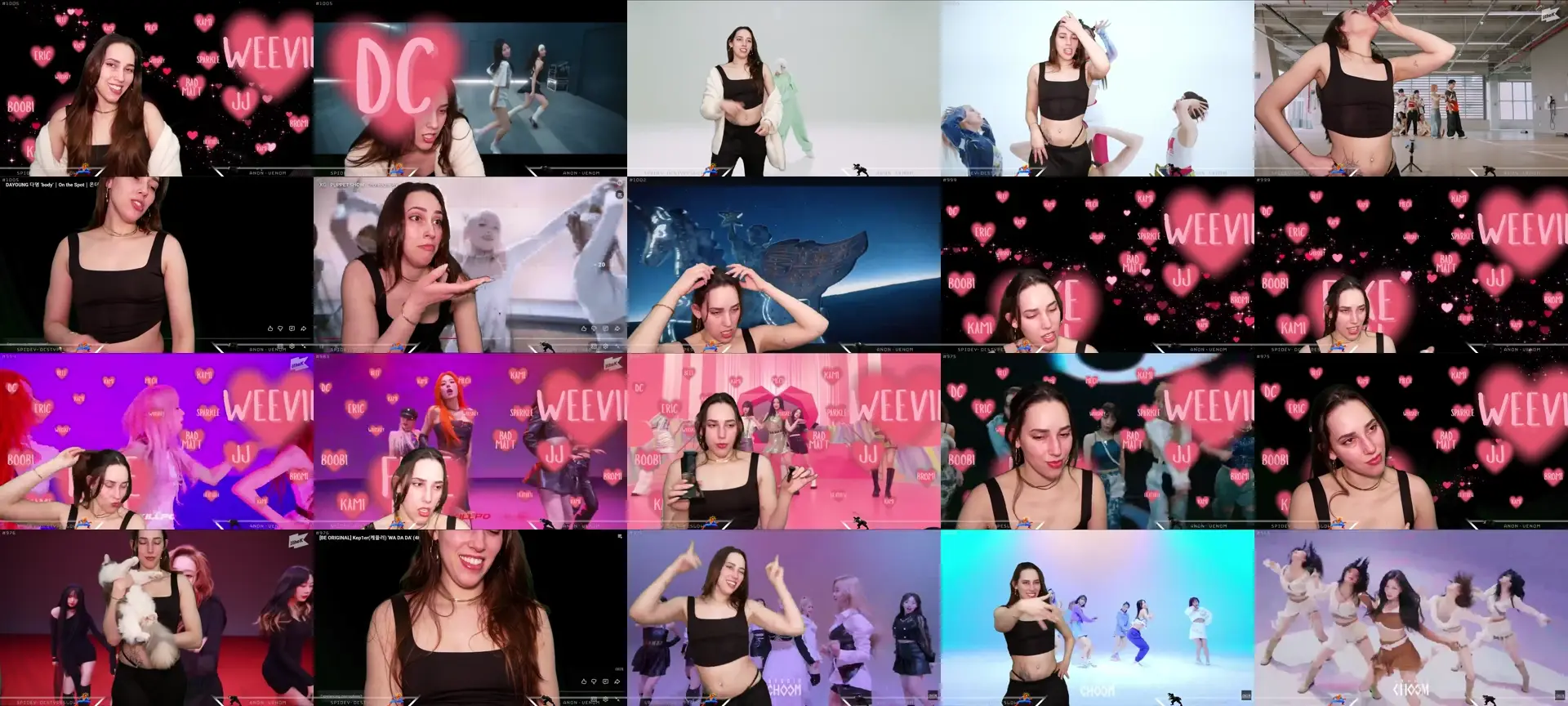 Dashy photo contact sheet