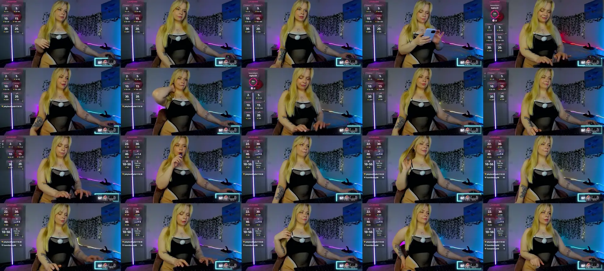 Evelinahot22 photo contact sheet