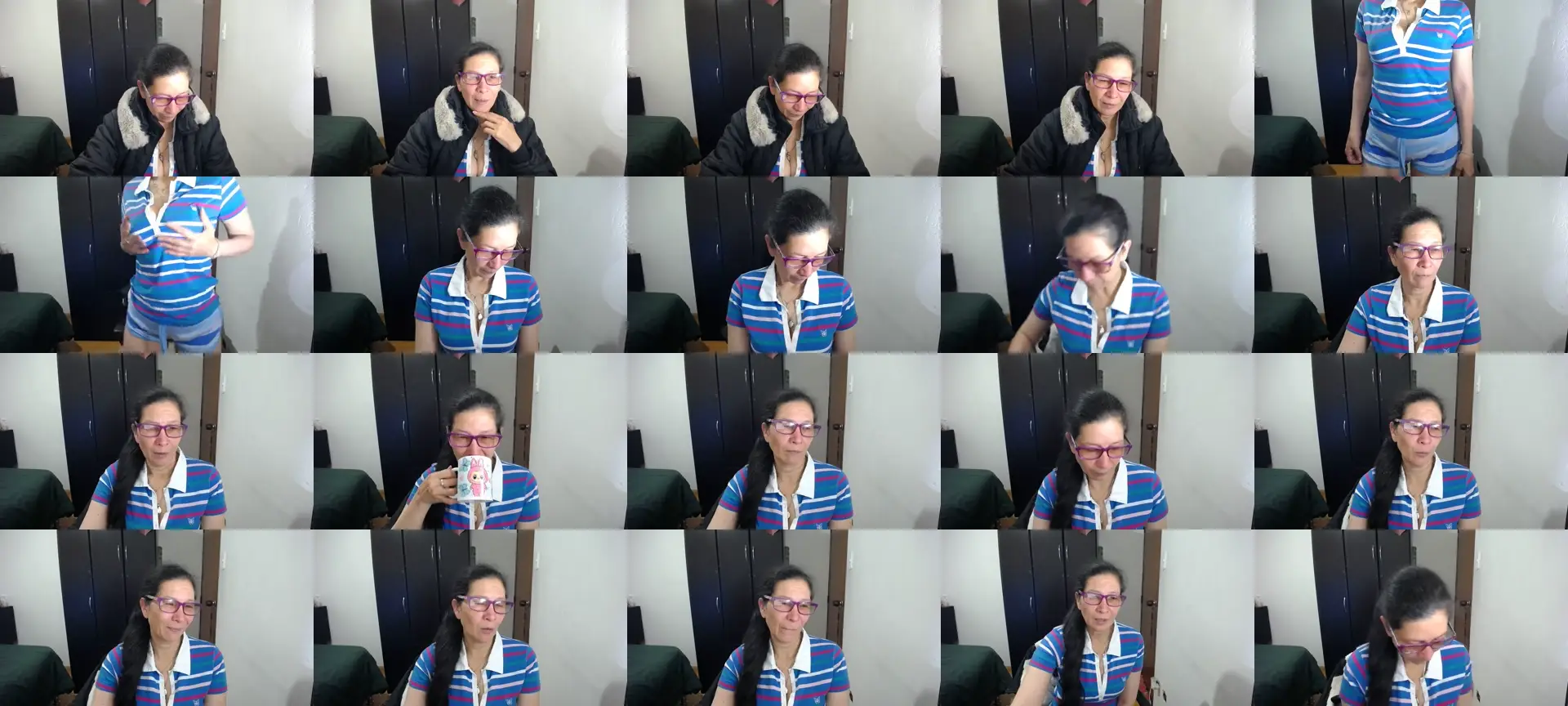 Latin__mature photo contact sheet