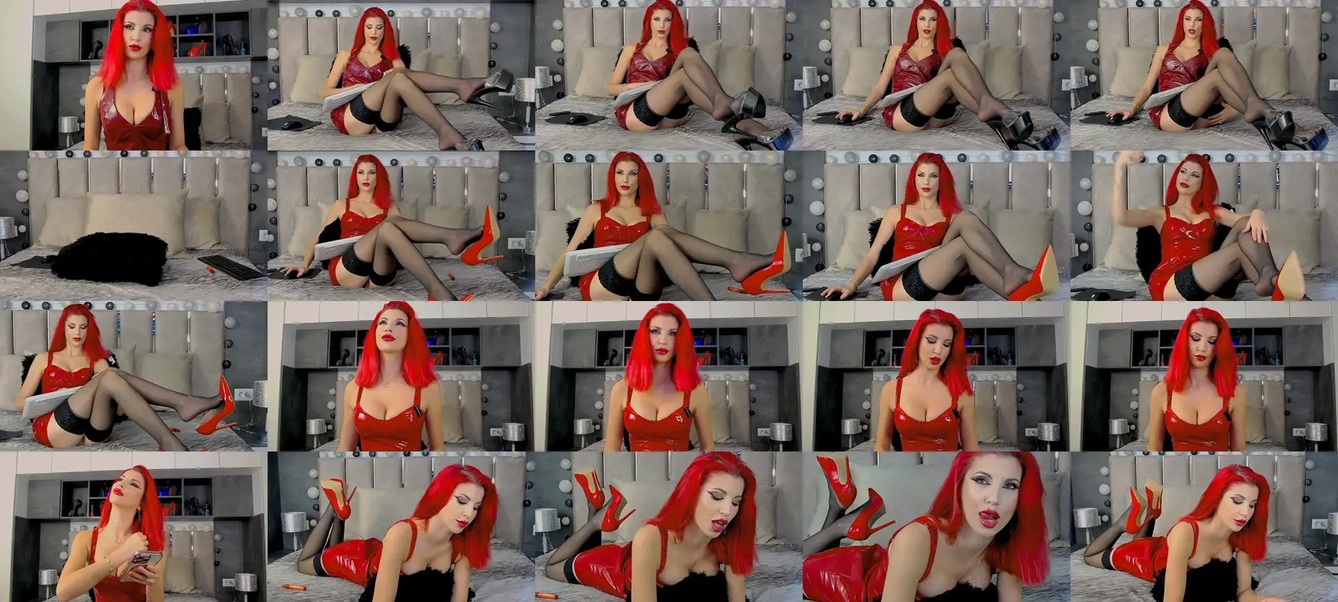 MissRebecaRed photo contact sheet