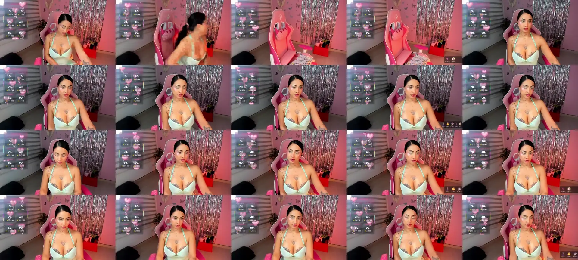 Megankitty666 photo contact sheet