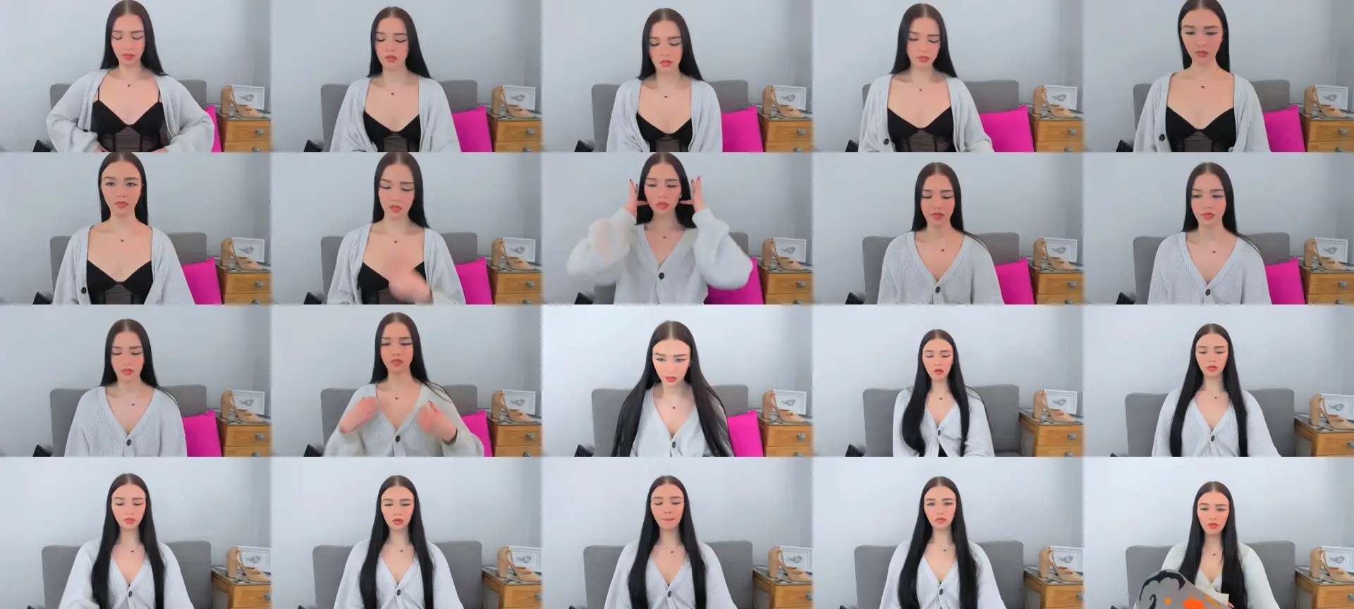 AvaPlayful photo contact sheet