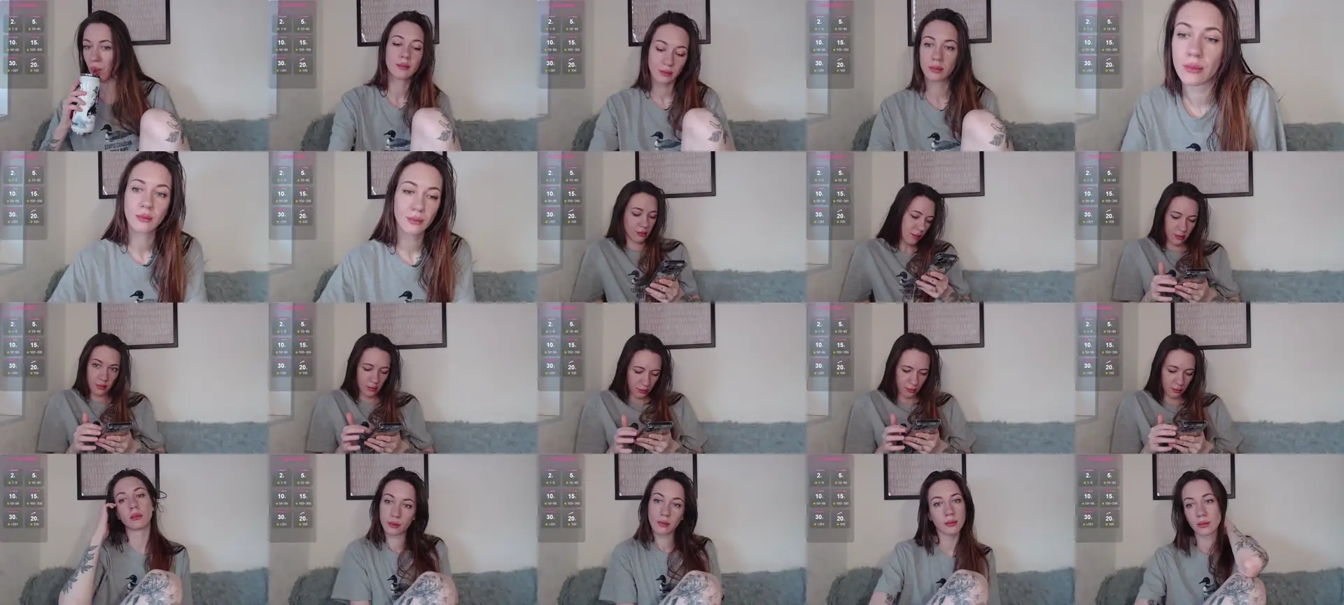 DemiAmourrrr photo contact sheet