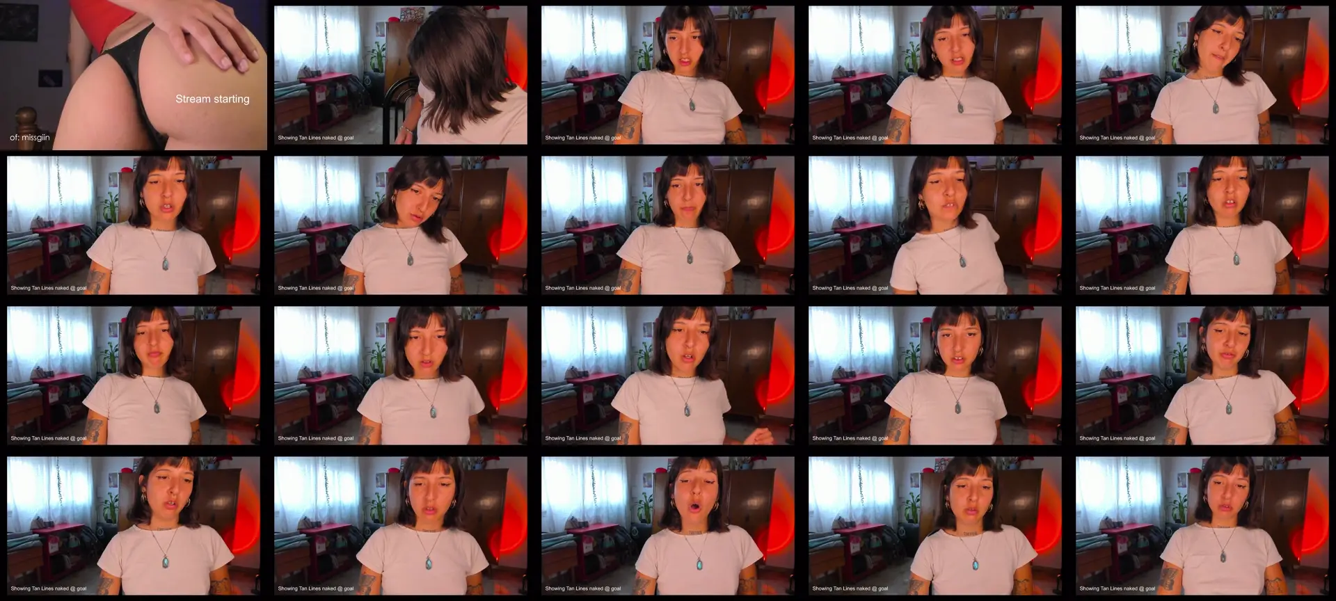 MissGin photo contact sheet