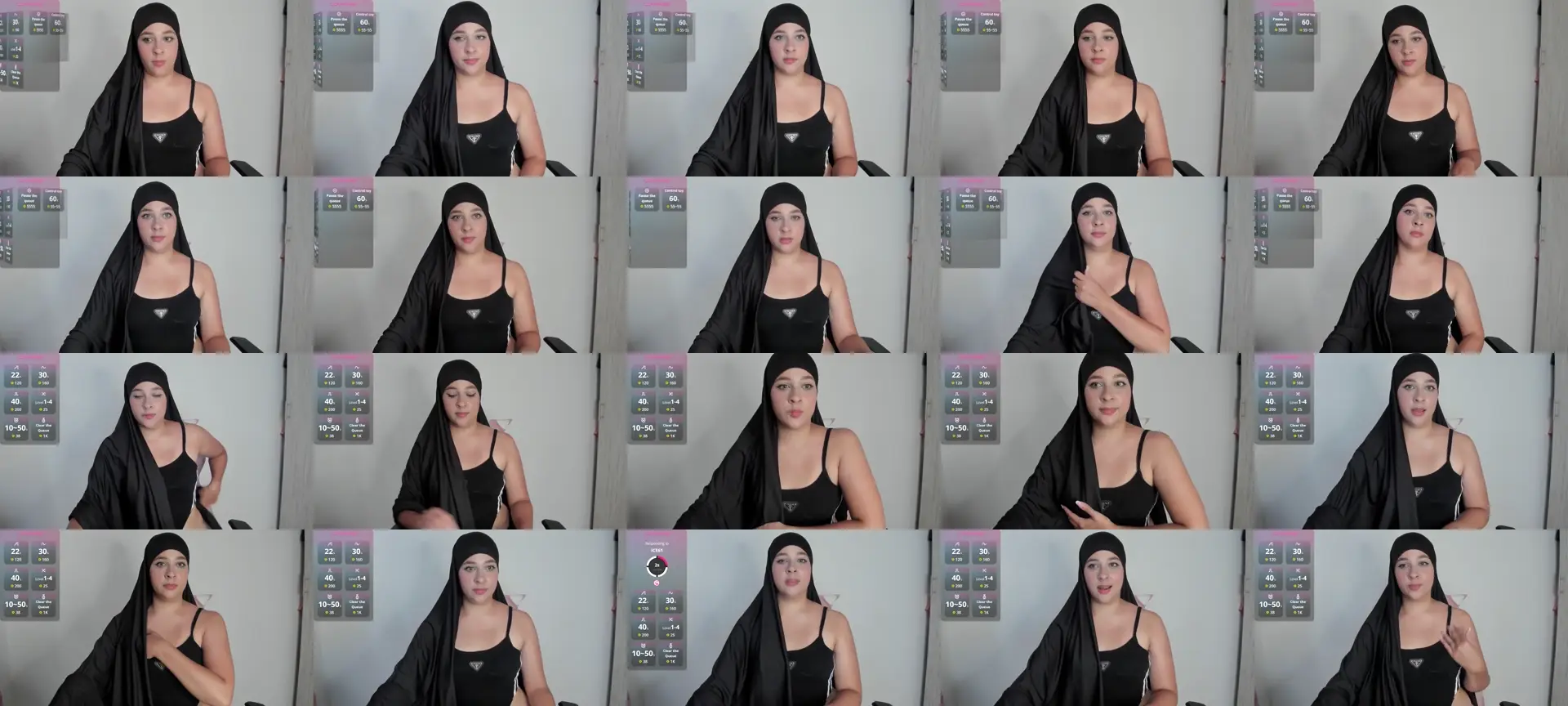 Raishaa photo contact sheet