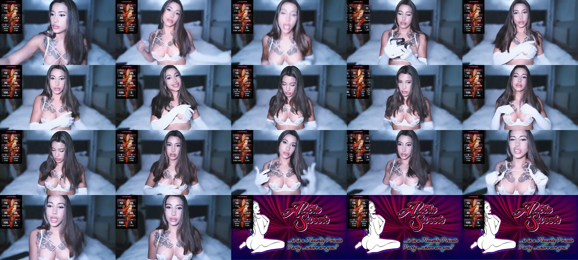 AliciaSweetx photo contact sheet