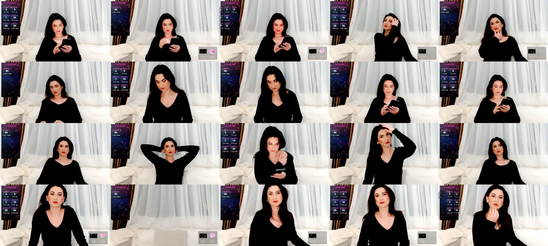 AllieSweet photo contact sheet