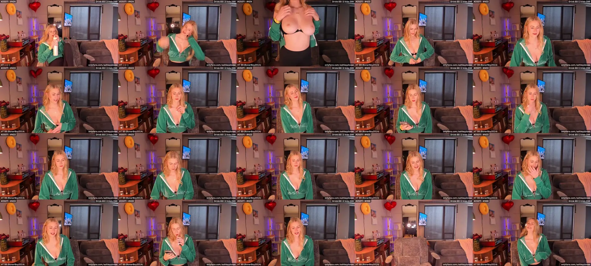 AshleyyLovee photo contact sheet