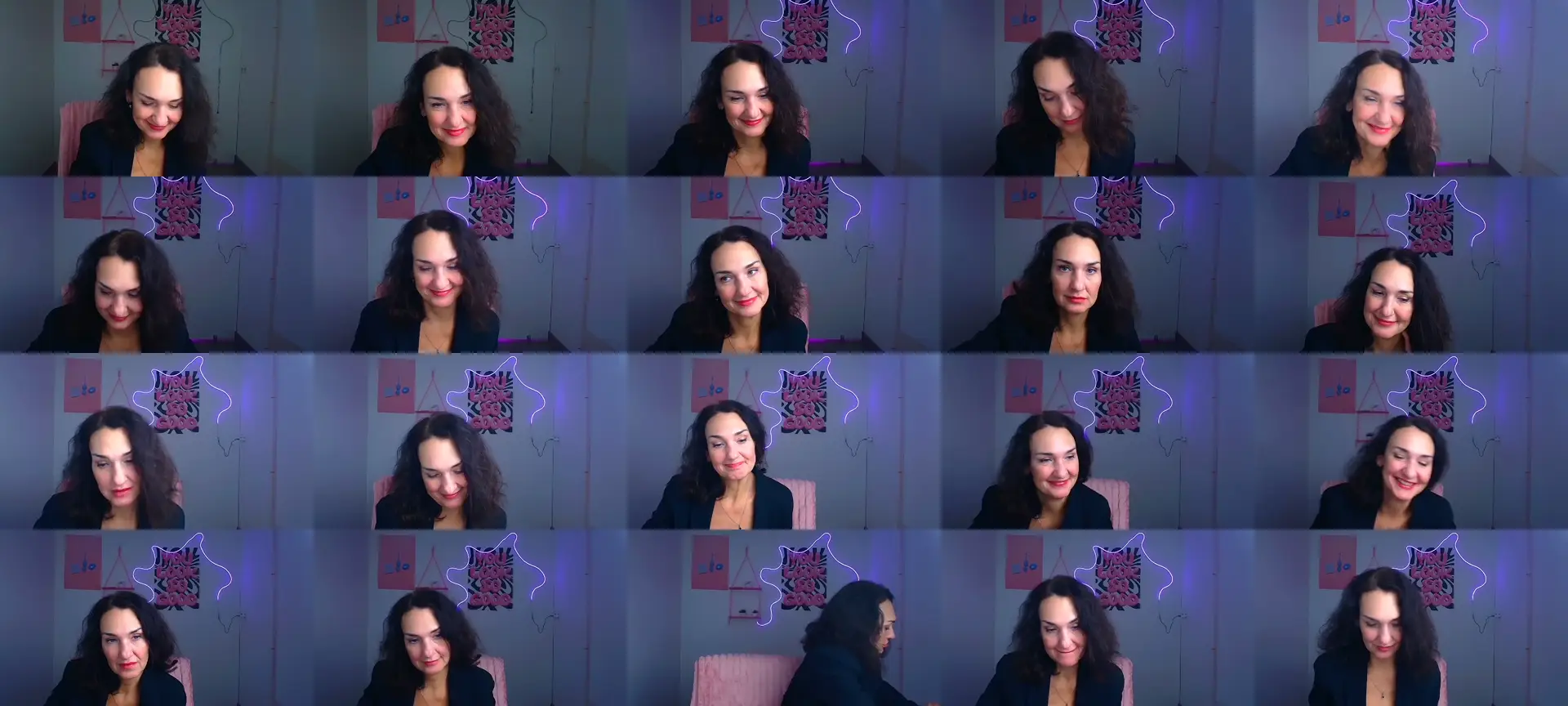 Darkkristina photo contact sheet