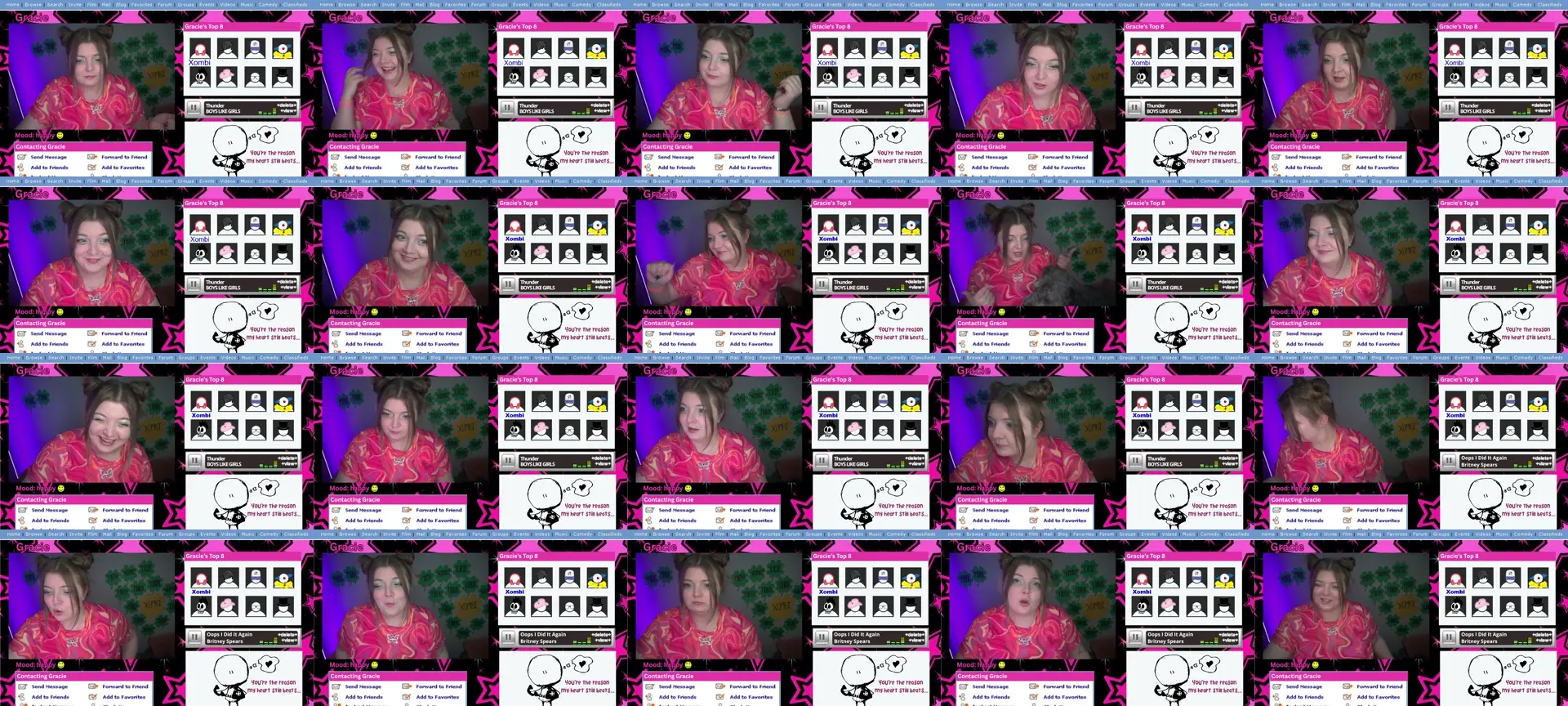 Gracie photo contact sheet