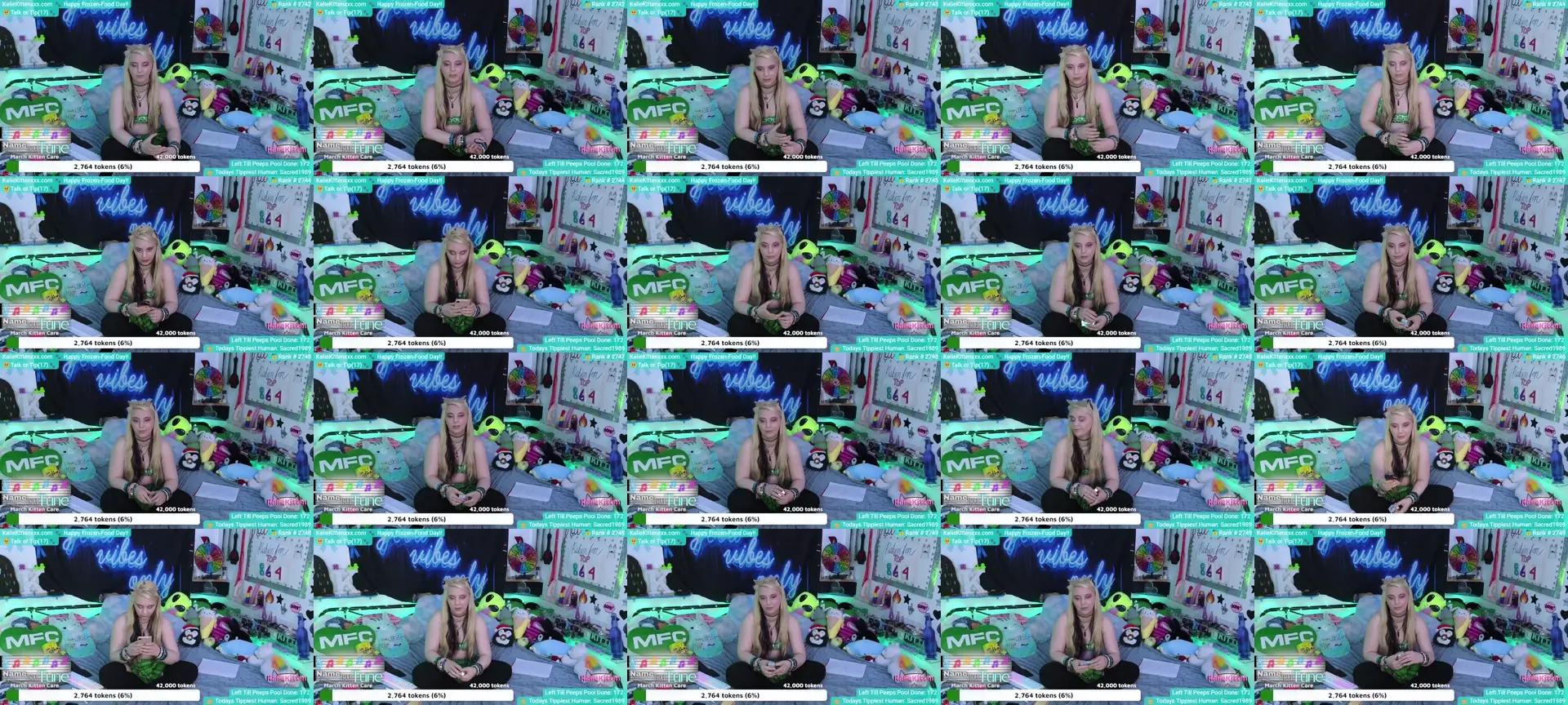 KalieKitten photo contact sheet