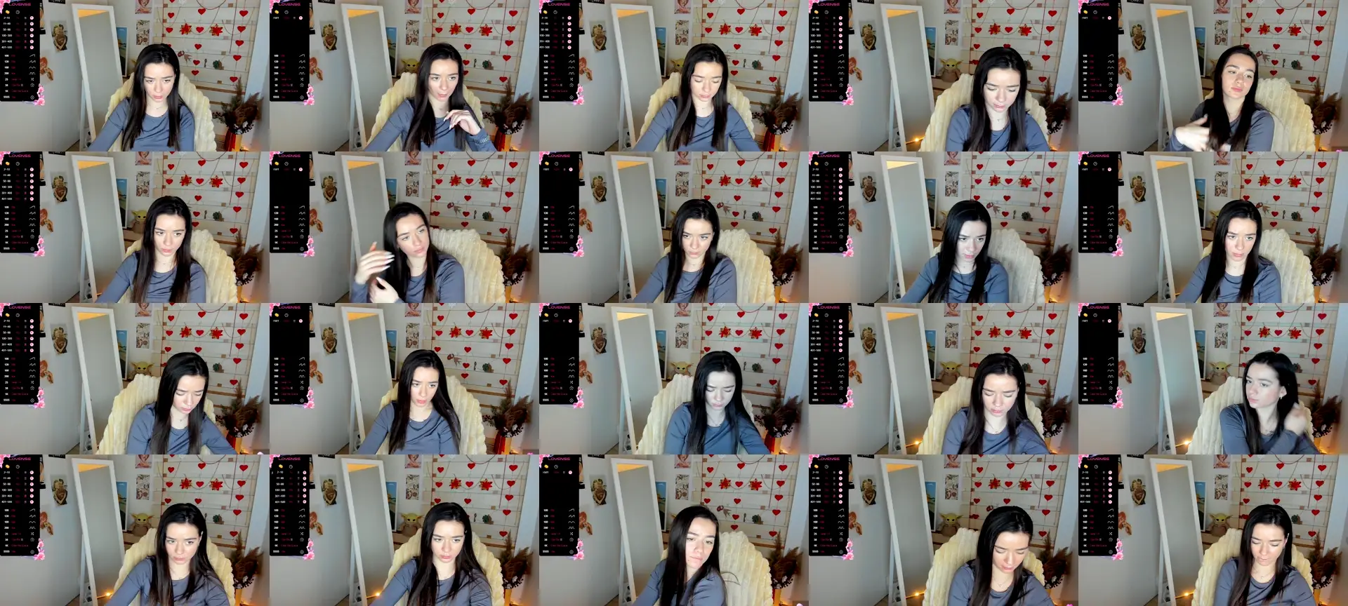 KiraLove photo contact sheet