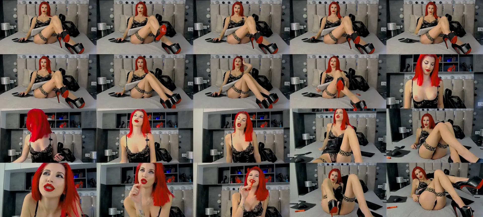 MissRebecaRed photo contact sheet