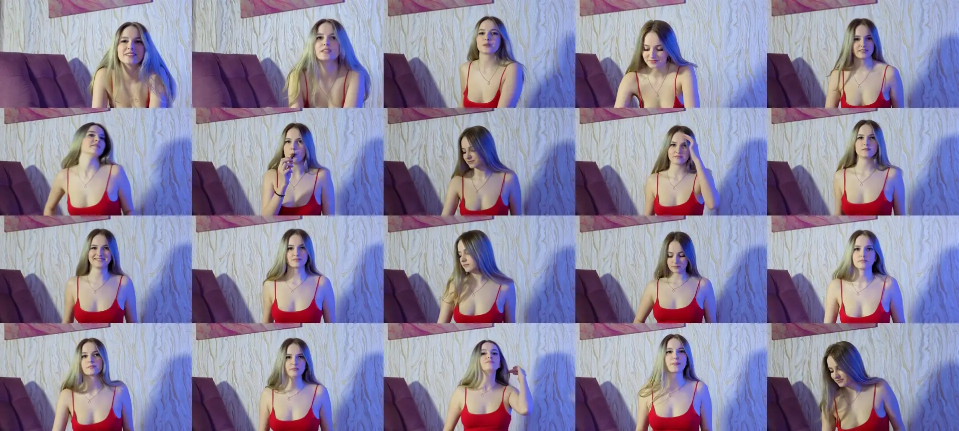AriaStark photo contact sheet