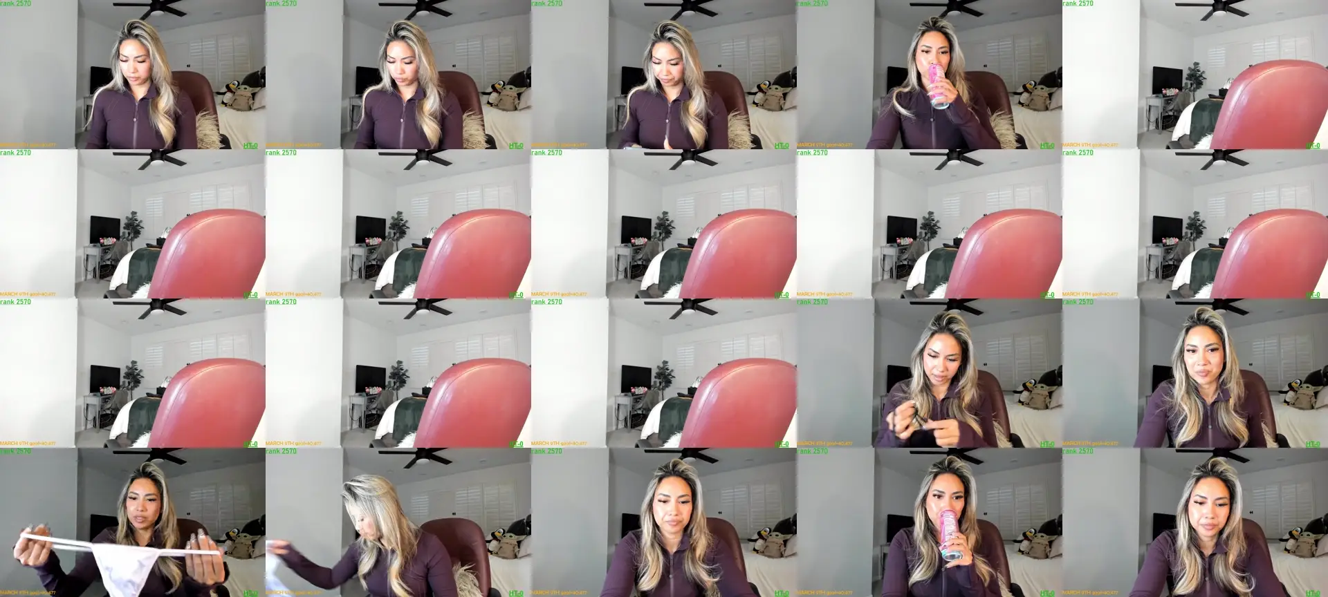 ExoticLILYxo photo contact sheet