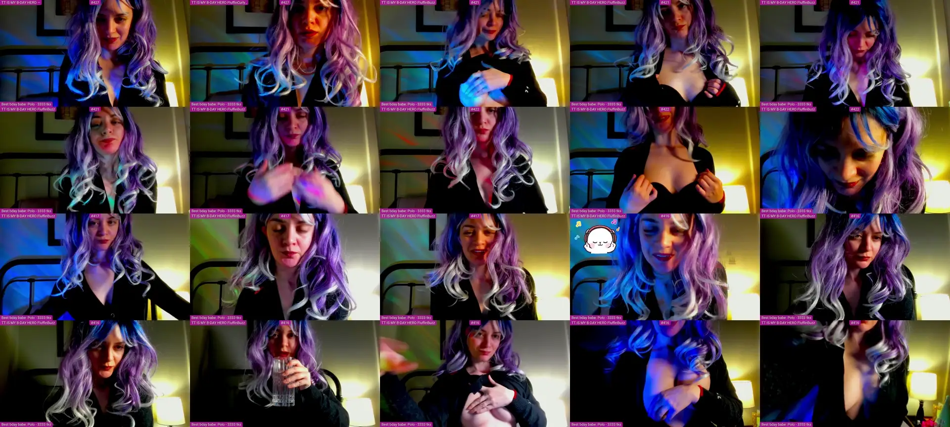 FluffinRayRay photo contact sheet