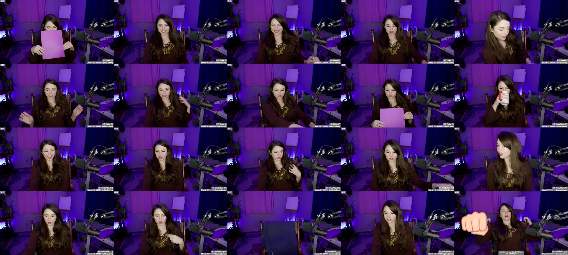 SophieAmor photo contact sheet