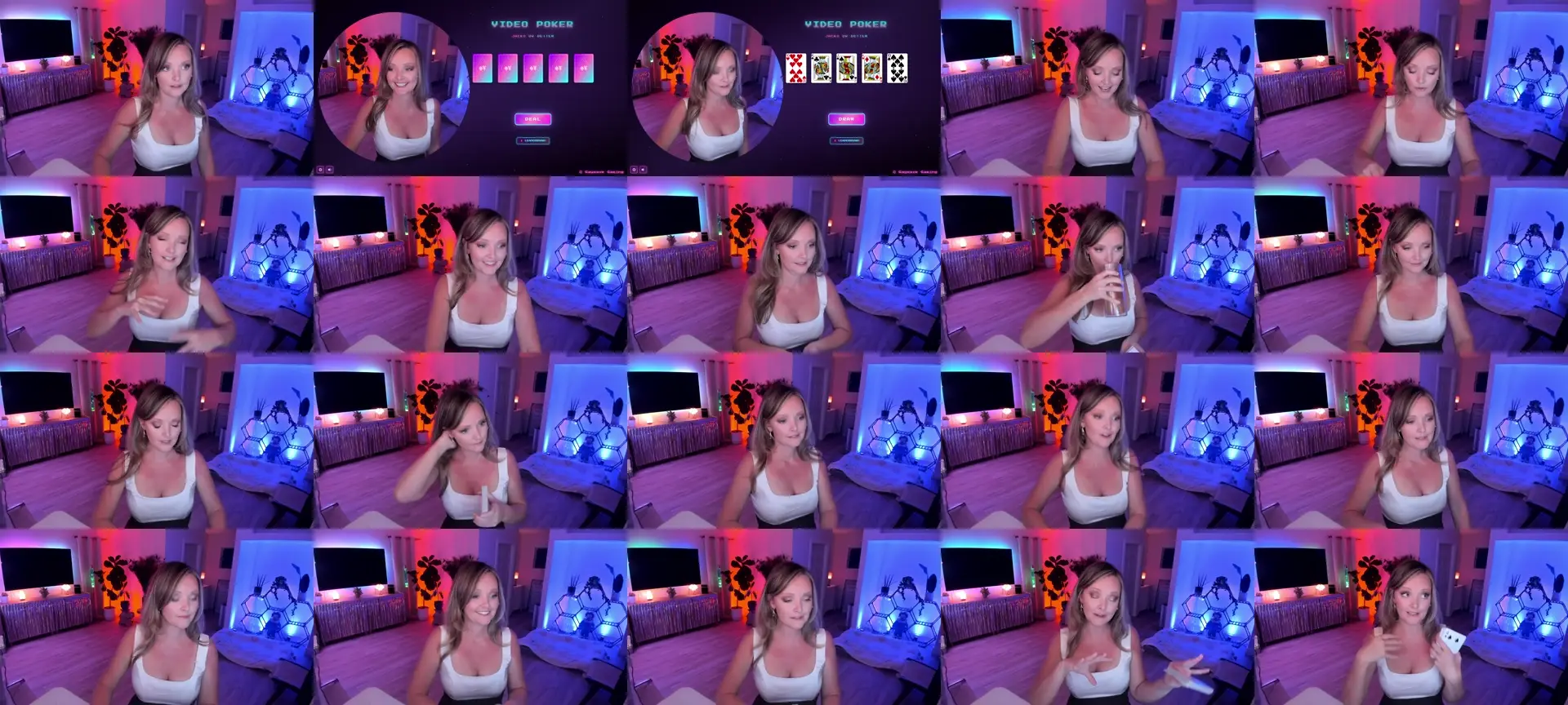 Topless photo contact sheet