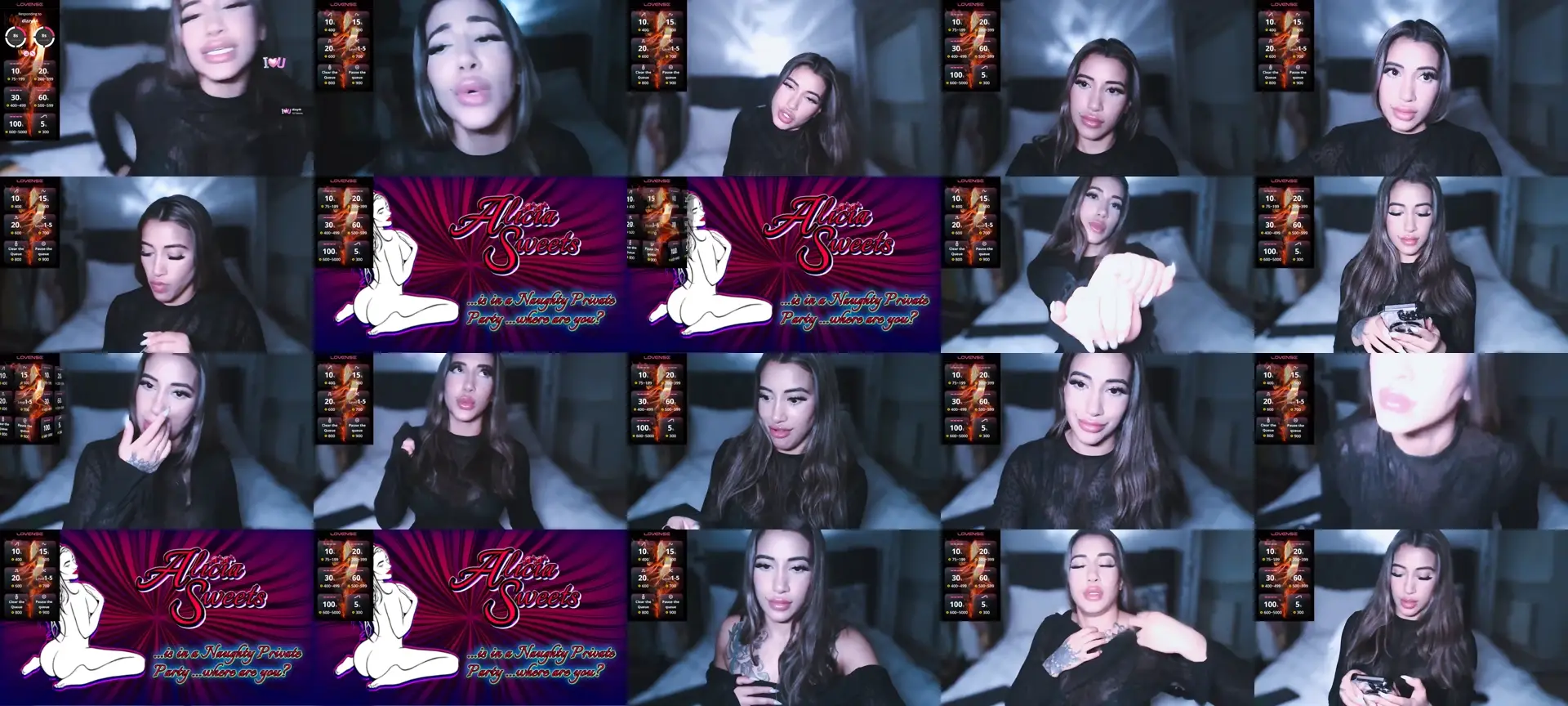 AliciaSweetx photo contact sheet
