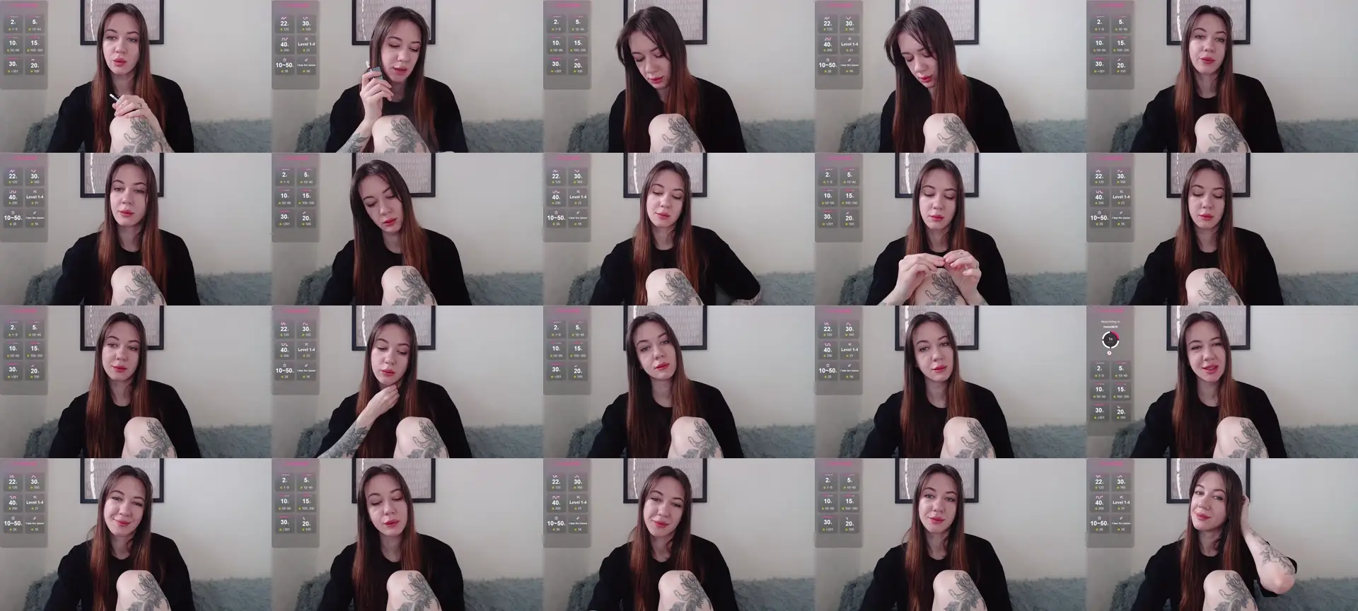 DemiAmourrrr photo contact sheet