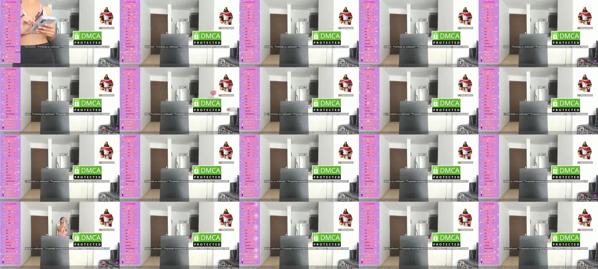 Kylie_U photo contact sheet