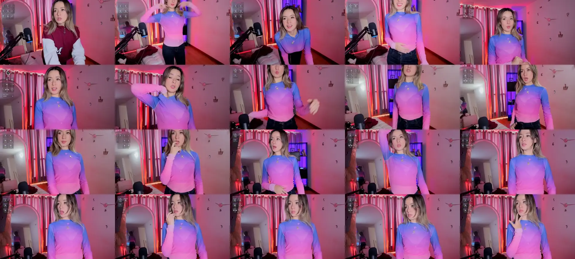 NickySexfire photo contact sheet