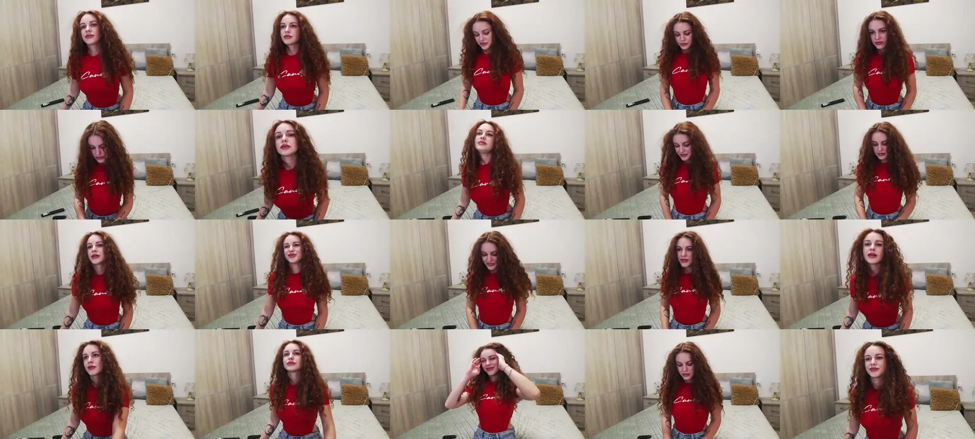 Redhead_Aggie photo contact sheet