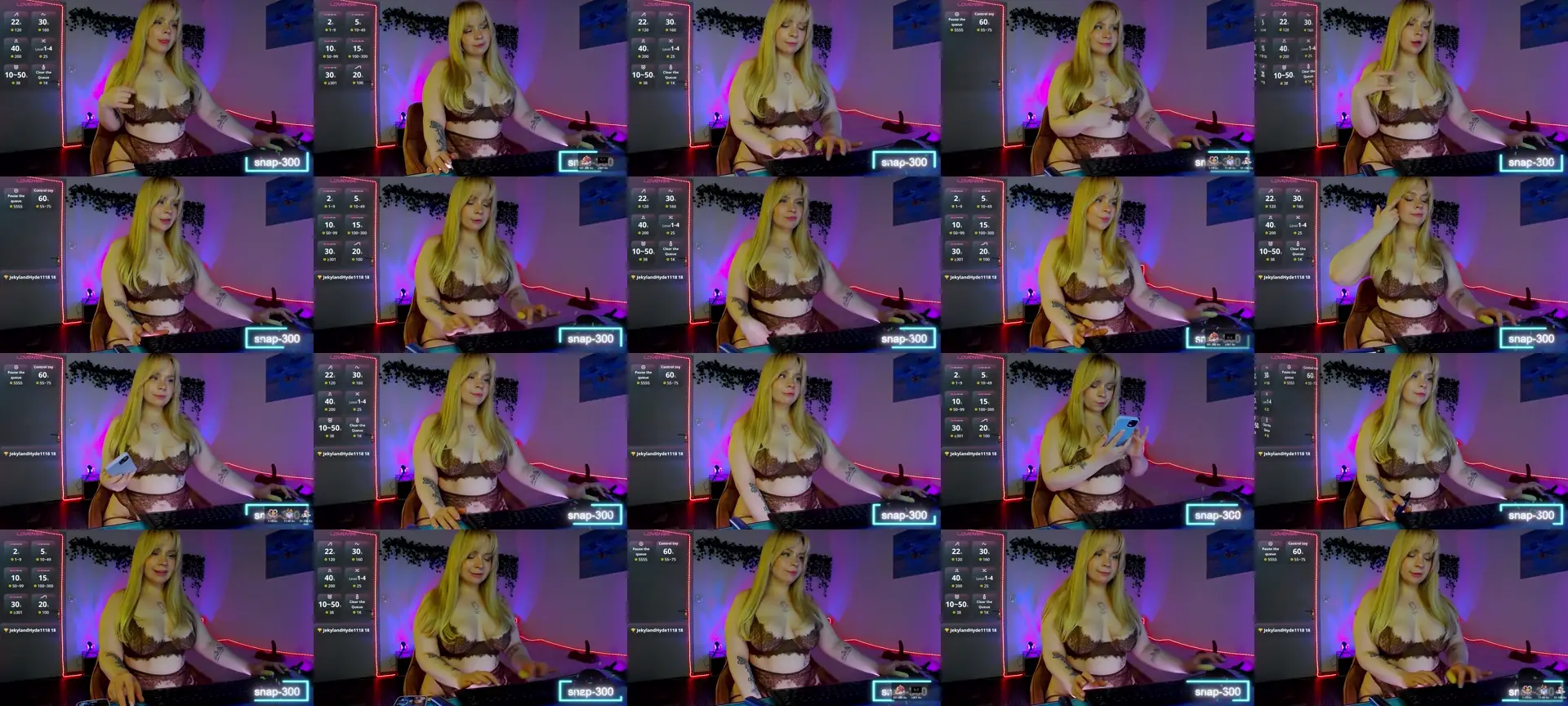 Evelinahot22 photo contact sheet