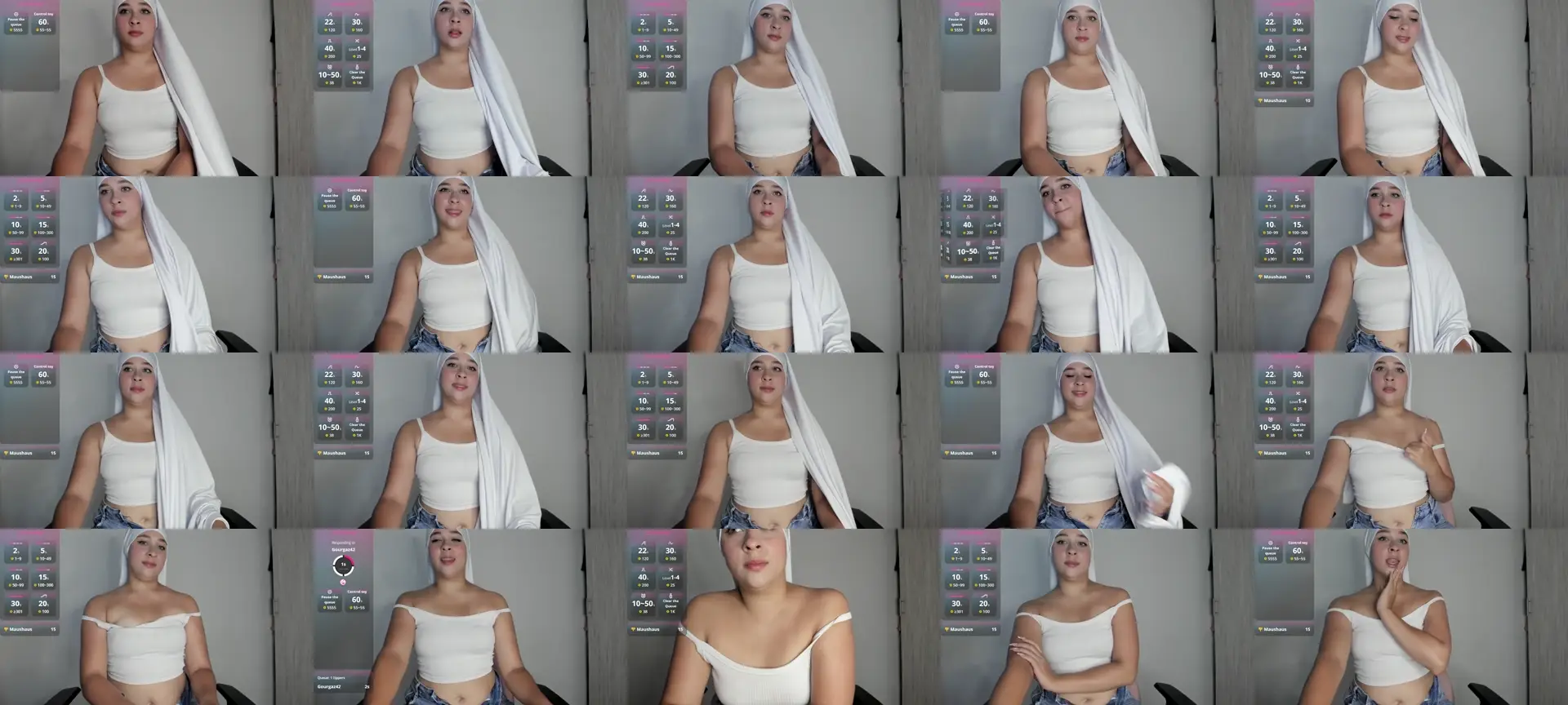 Raishaa photo contact sheet