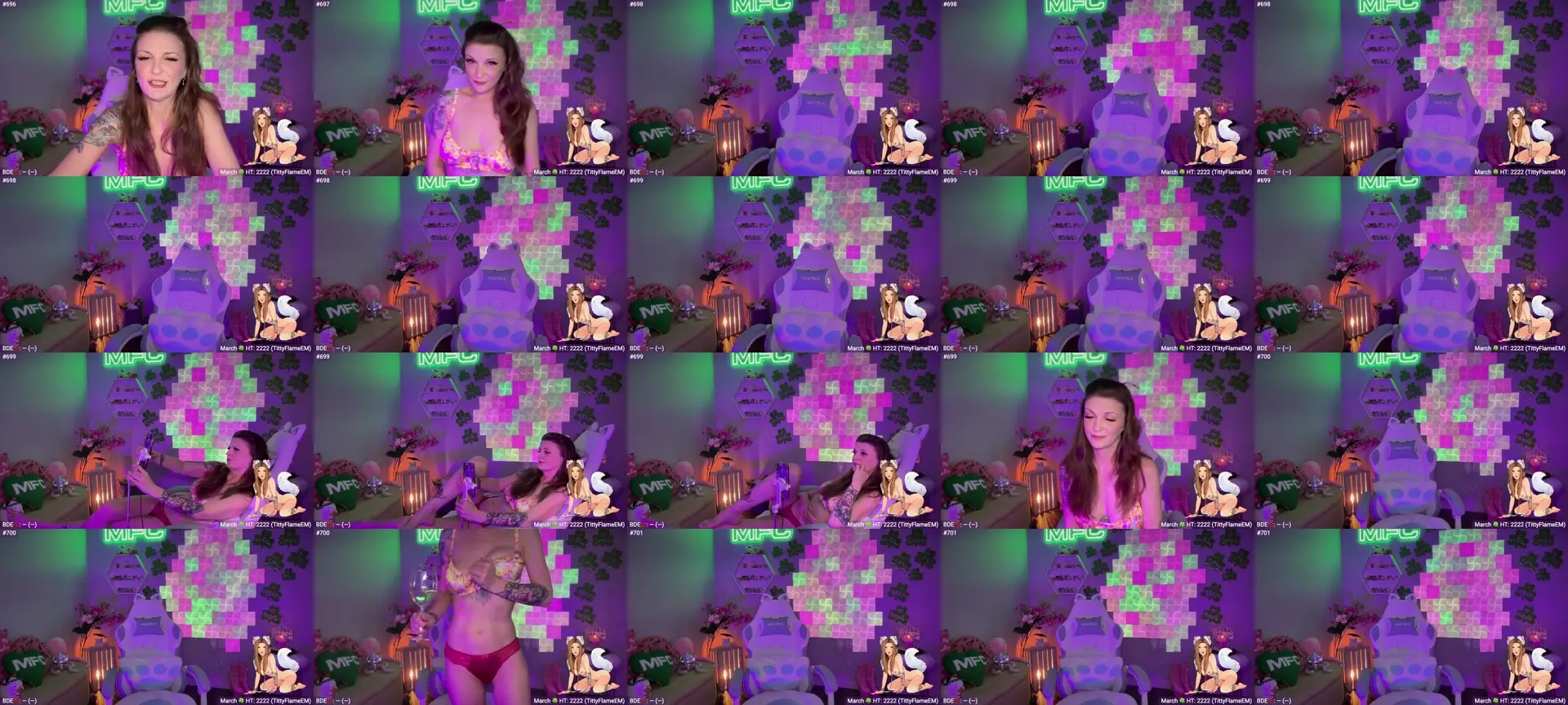 EveeMinx photo contact sheet