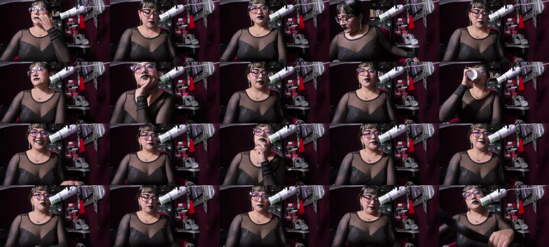 SaraBDSM photo contact sheet