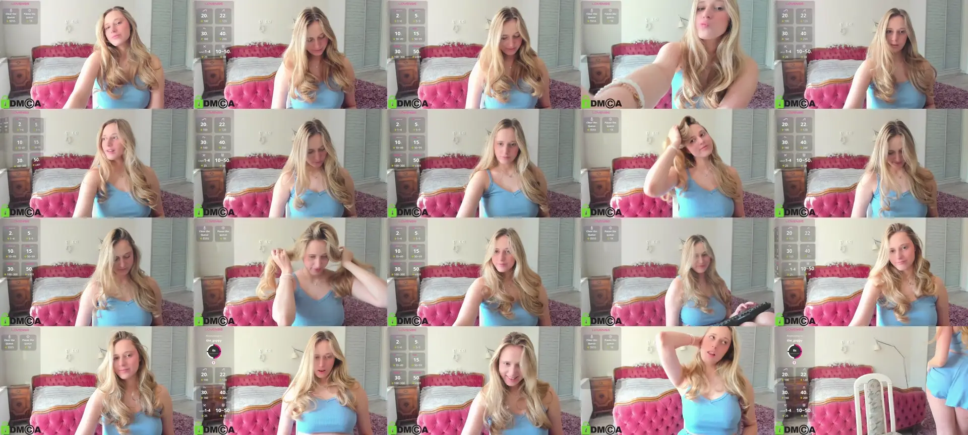 Blondyriss photo contact sheet