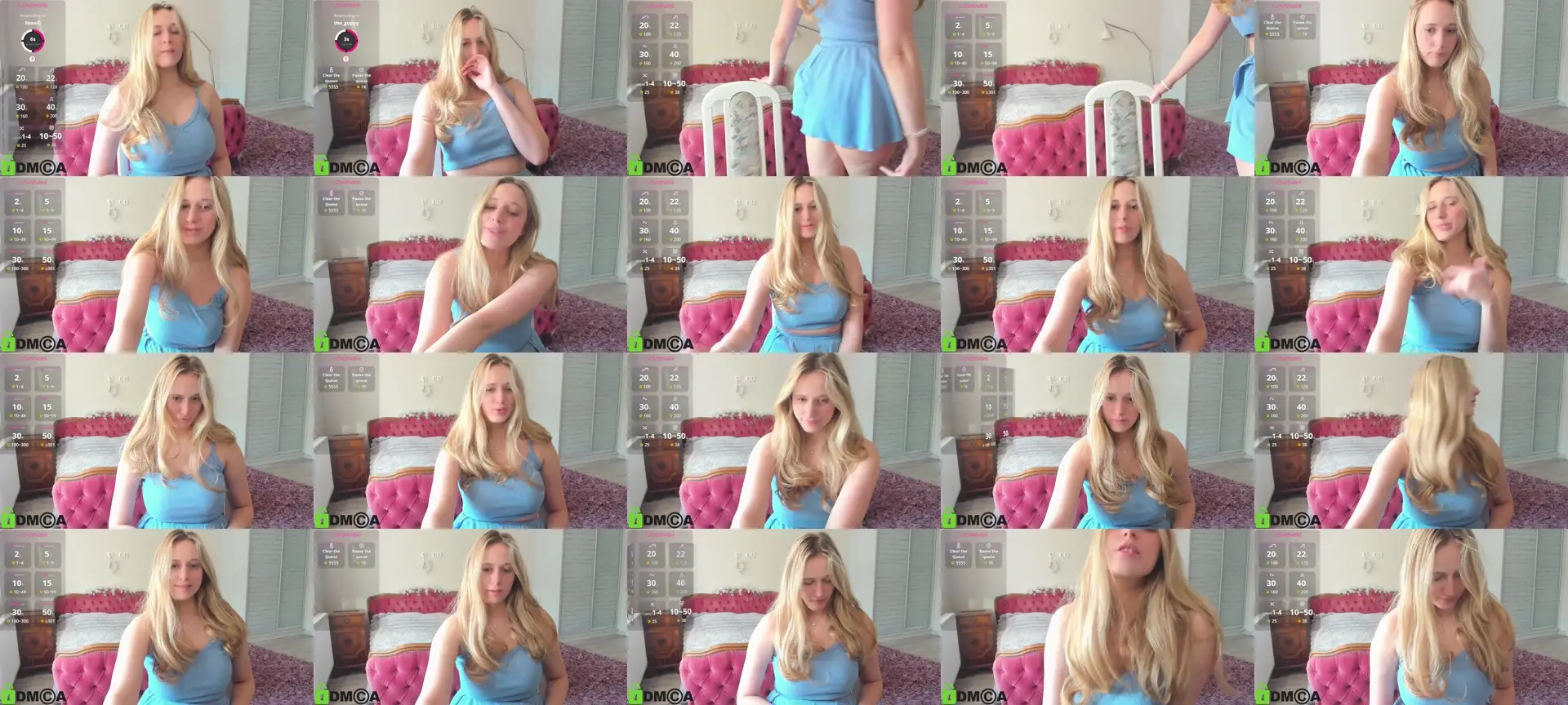 Blondyriss photo contact sheet