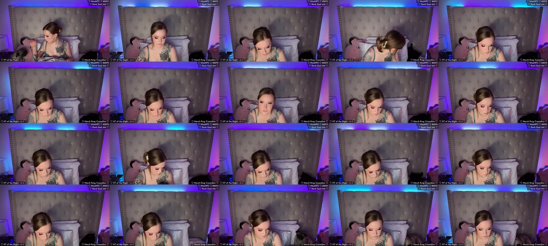 MissLizzy photo contact sheet