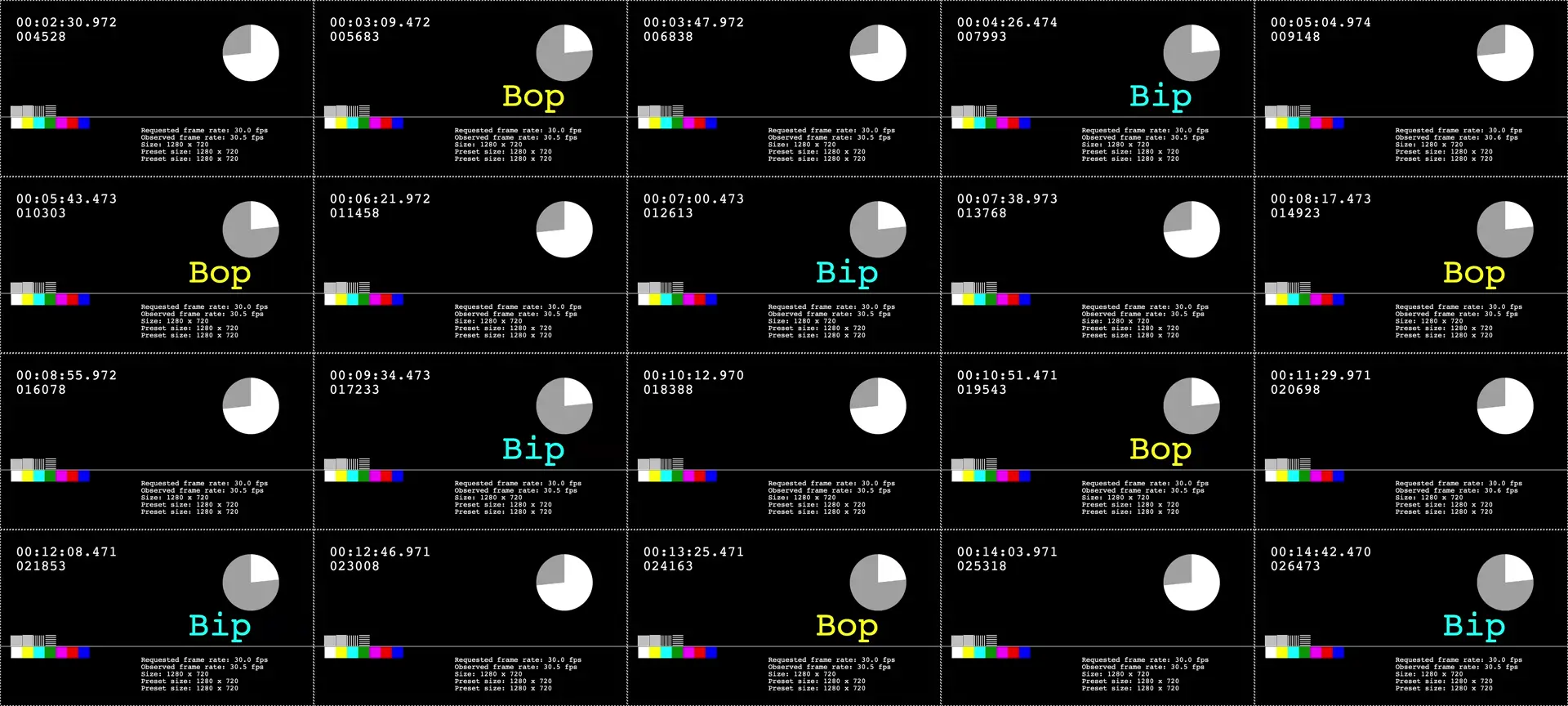 TestCam2003 photo contact sheet
