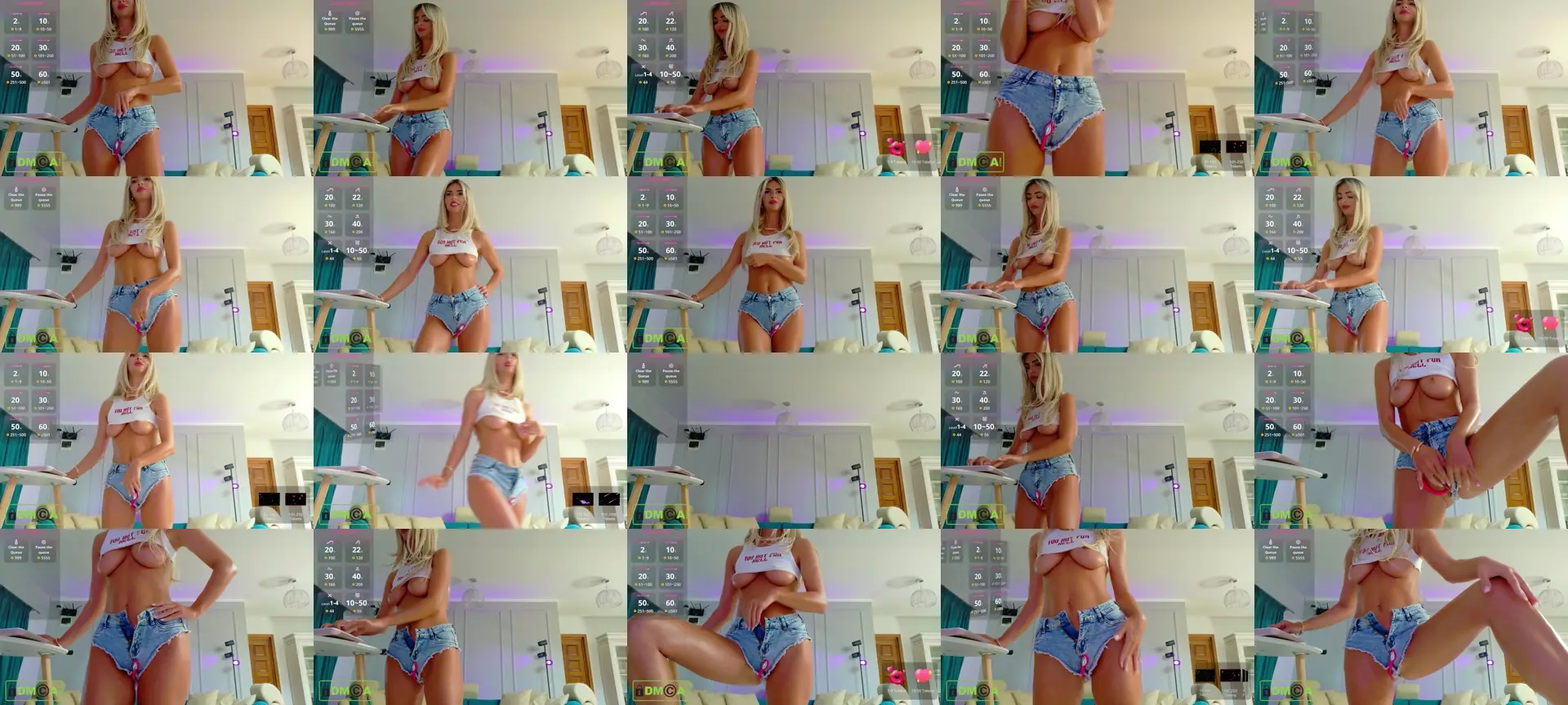 ShyEyesBlondy photo contact sheet