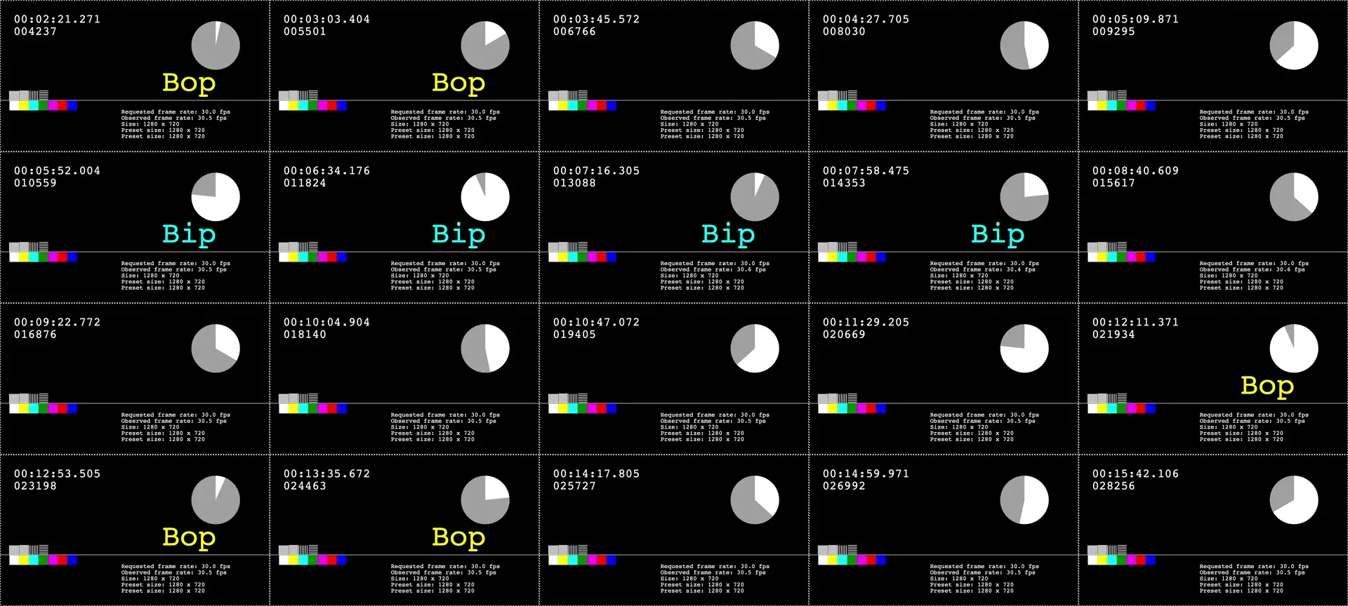 TestCam2003 photo contact sheet