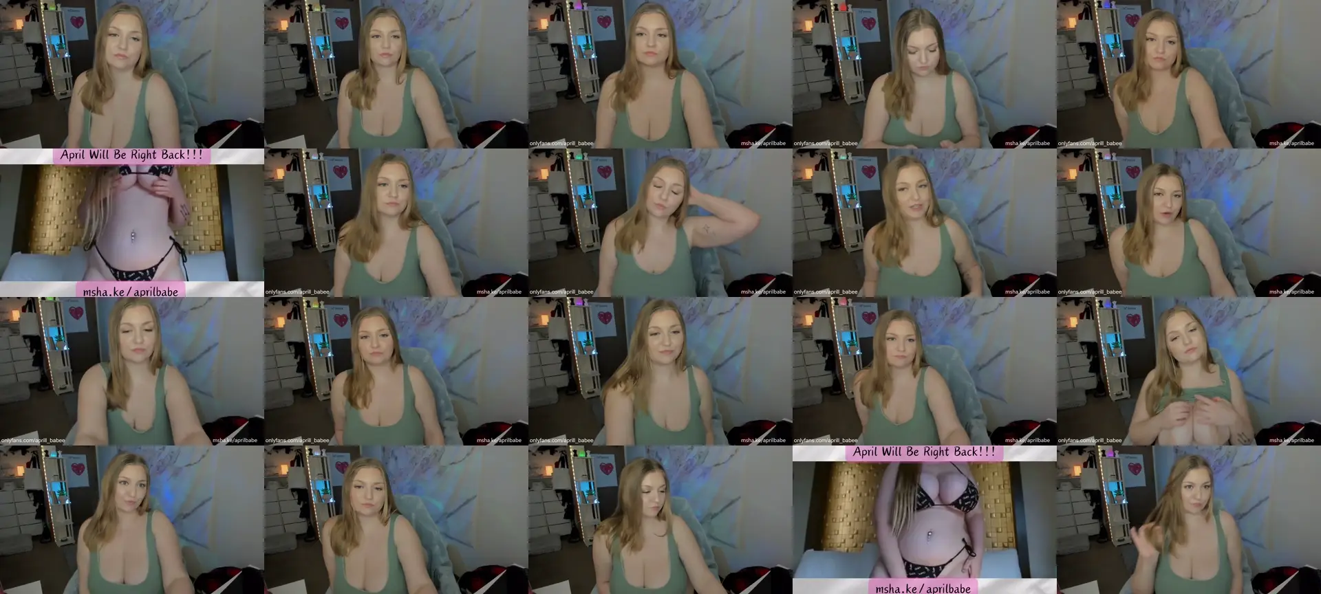 AprilBabe photo contact sheet